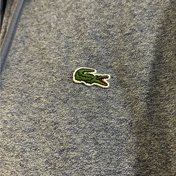 Lacoste heather blue lightweight zipped hoodie - Picture 3 of 5